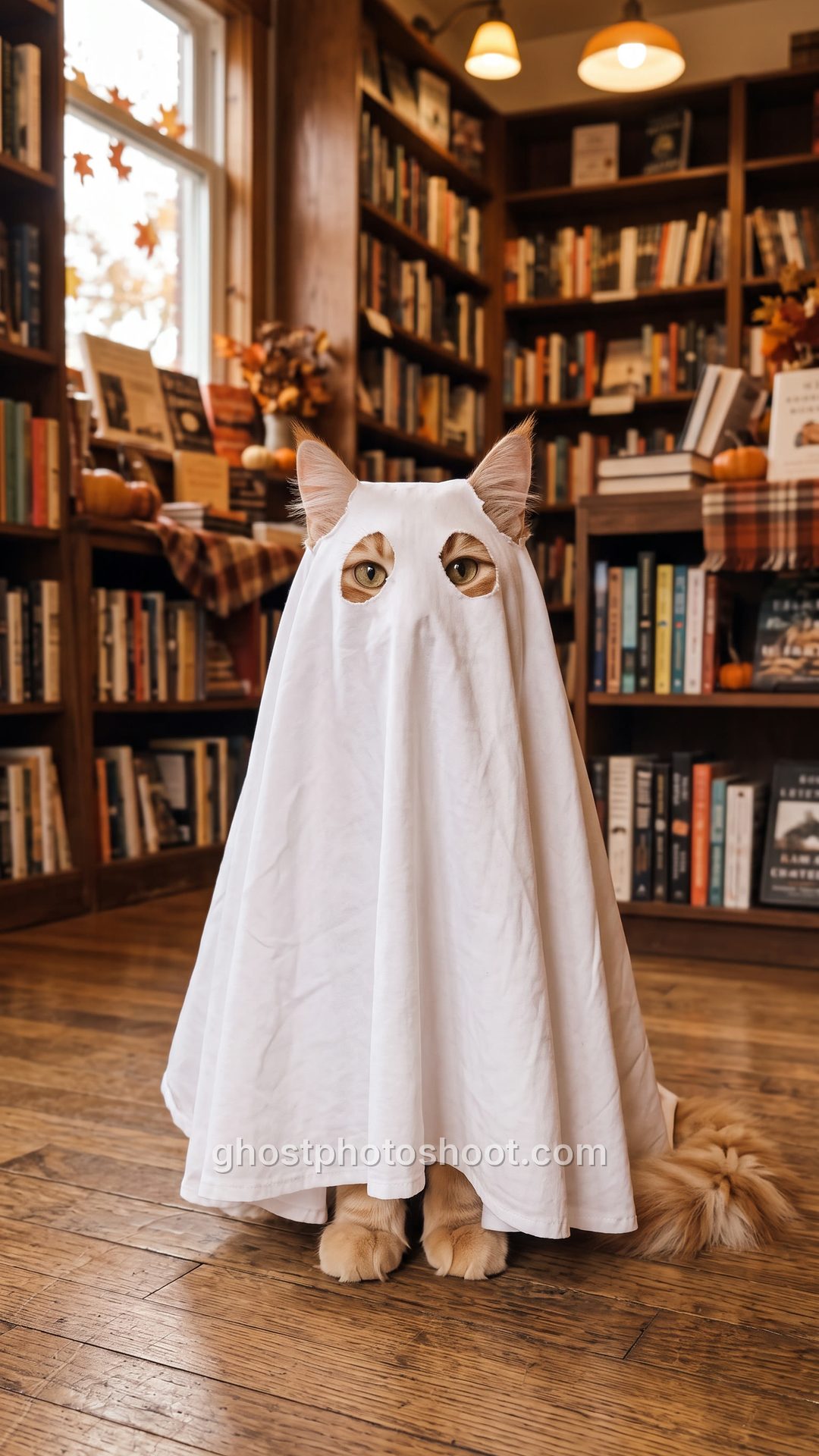 Cat Ghost in a Bookshop